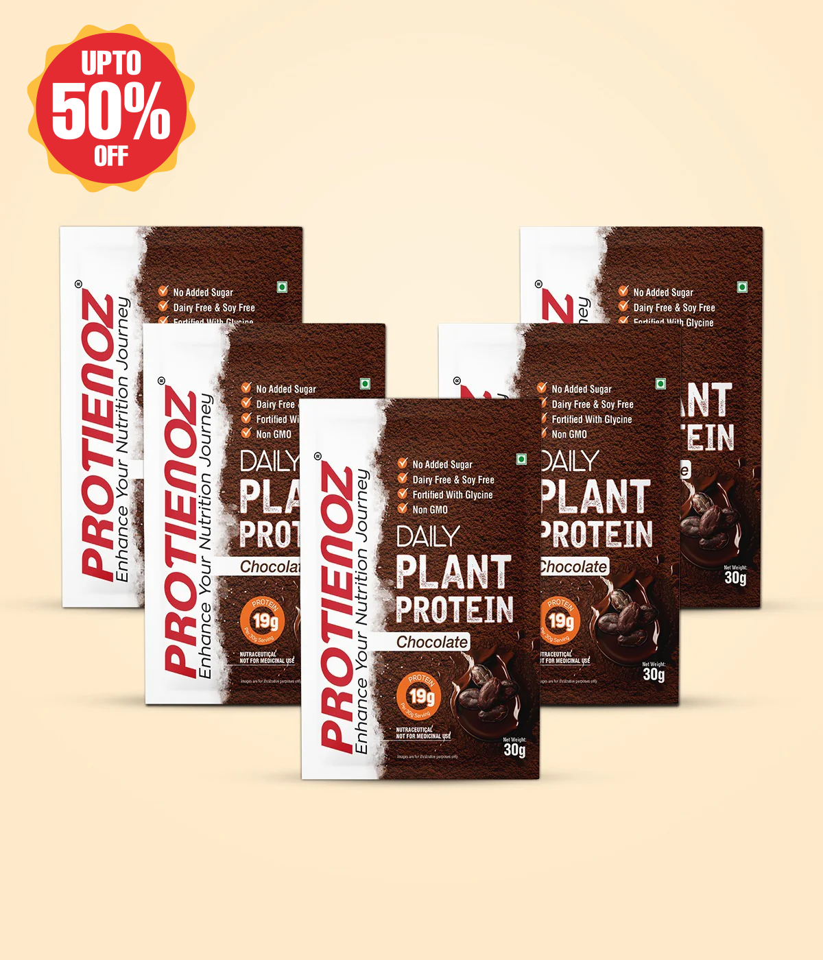 Plant Protein Powder - Chocolate (30g - Pack of 5) – Protienoz